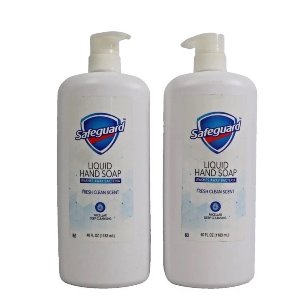 2 PACK Safeguard Liquid Hand Soap Micellar Deep Cleansing 40oz Fresh Clean Scent